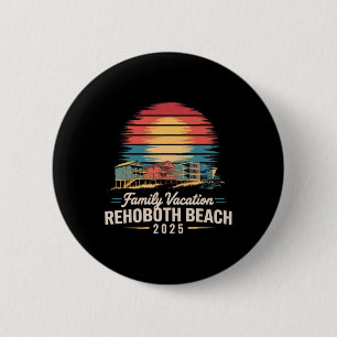 Family Vacation Rehoboth Beach 2025 Coastal Family 2 Inch Round Button