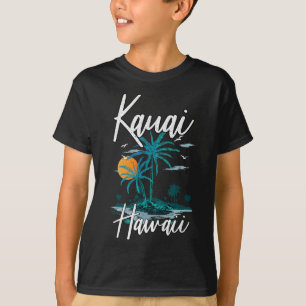 Family Vacation Retro Sunset Hawaii Kauai  T-Shirt