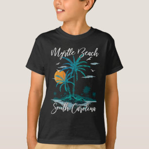 Family Vacation Retro Sunset South Carolina Myrtle T-Shirt