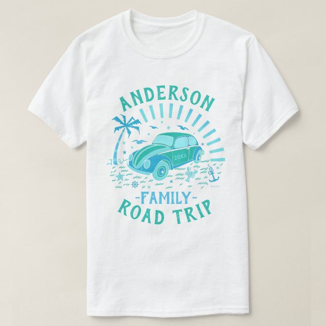 Family Vacation Road Trip Car | Personalized V2 T-Shirt