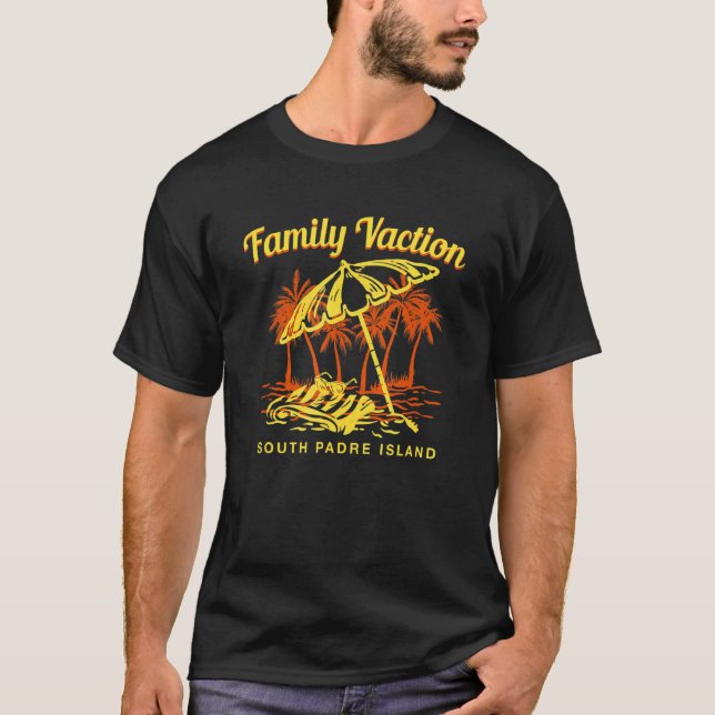 Family Vacation South Padre Island Beach Keepsake  T-Shirt (Front)