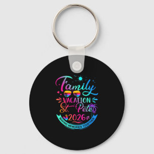Family Vacation St.pete 2026 Palm Tree Gift Keychain