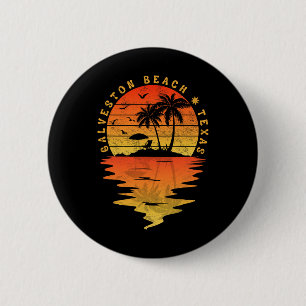 Family Vacation Tees Texas Galveston Beach Vintage 2 Inch Round Button