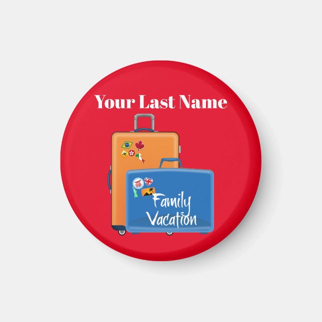 Family Vacation Template, Customizable Magnet (Front)