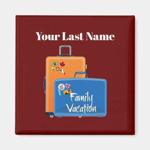 Family Vacation Template, Customizable Magnet