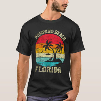 Family Vacation Vintage Retro Florida Pompano Beac T-Shirt