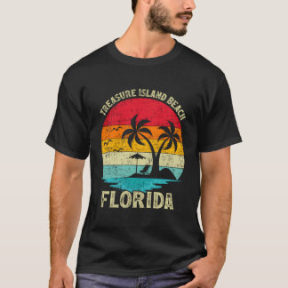 Family Vacation Vintage Retro Florida Treasure Isl T-Shirt