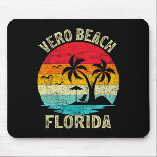 Family Vacation Vintage Retro Florida Vero Beach Mouse Pad