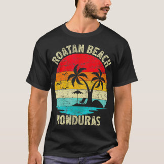 Family Vacation Vintage Retro Honduras Roatan Beac T-Shirt