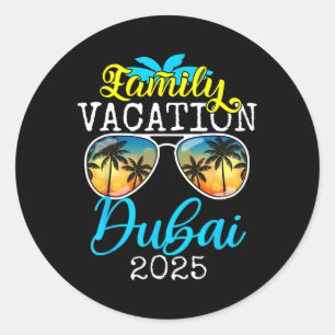 Family Vacay Squad Group Trip Family Vacation Duba Classic Round Sticker