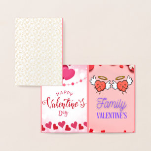 Family Valentines  Foil Card