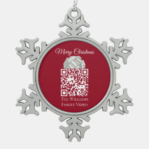 Family Video-Snowflake Framed Ornament