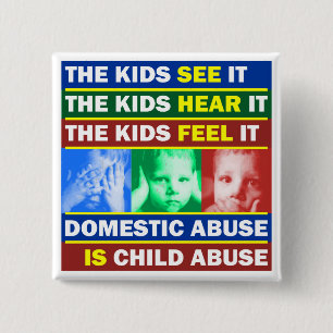 Family Violence 2 Inch Square Button