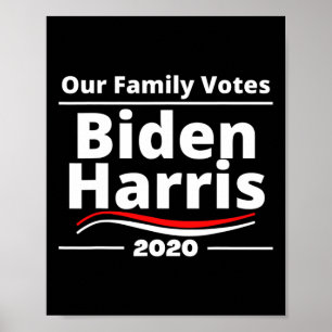 Family Votes Biden Harris - 2020 Supporting Househ Poster
