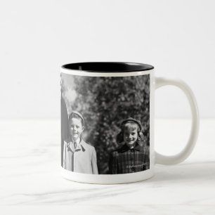 Family Walking Two-Tone Coffee Mug
