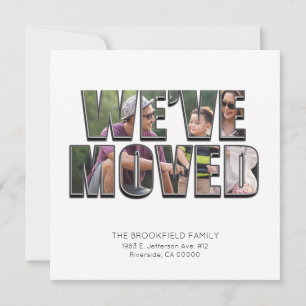 Family We Have Moved Photo New Address Moving Announcement
