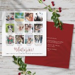Family What A Year Captions 12 Photo Collage Holiday Card<br><div class="desc">Personalize with your 12 favourite photos,  captions,  and names to create a memorable,  fun holiday card. Designed by Thisisnotme©</div>