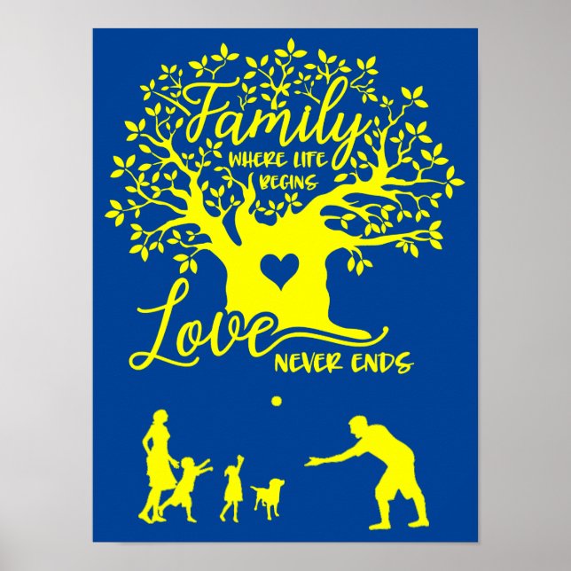 Family where life begins and love never ends poster (Front)