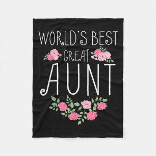 Family World's Great Aun Funny Auntie Ever Gift  Fleece Blanket