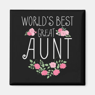 Family World's Great Aun Funny Auntie Ever Gift Magnet