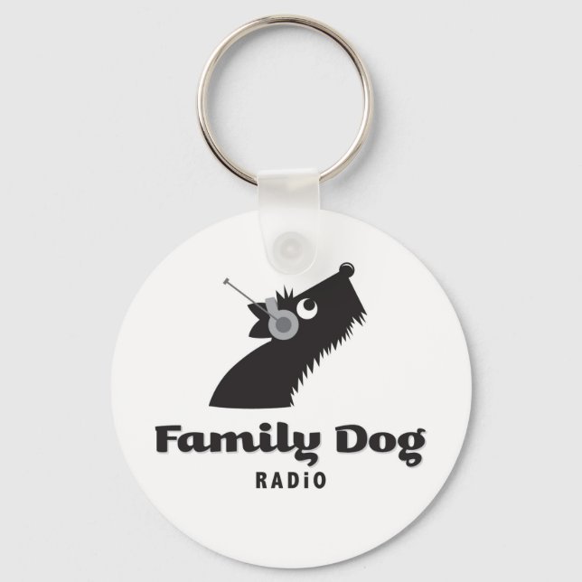 familydogradio simple keychain (Front)