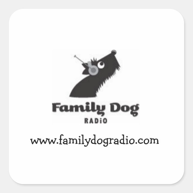 Familydogradio Square Stickers (Front)