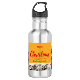 famiy christmas photo ,customize 532 ml water bottle