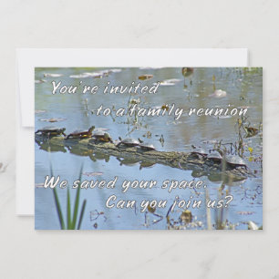 Famkily Reunion Invitation - Basking Turtles