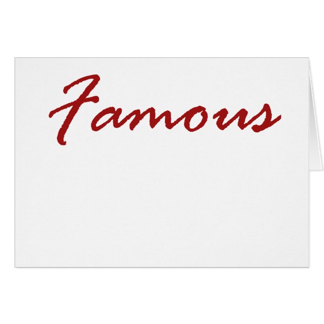 Famous (Front Horizontal)
