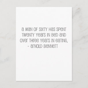 Famous, "A Man of 60" quote Postcard