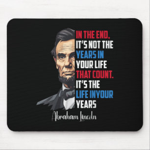 Famous Abraham Lincoln Inspirational Quote Civil W Mouse Pad