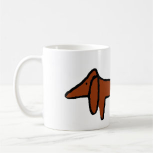 Famous Abstract Brown Dachshund Coffee Mug