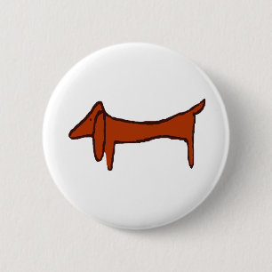 Famous Abstract Dachshund 2 Inch Round Button