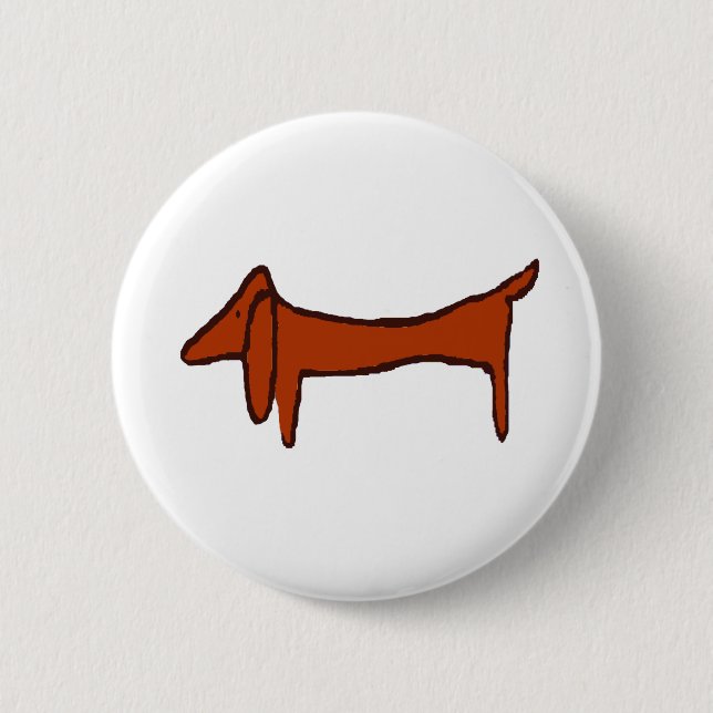 Famous Abstract Dachshund 2 Inch Round Button (Front)