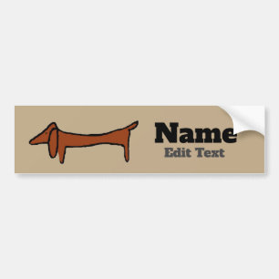 Famous Abstract Dachshund Bumper Sticker