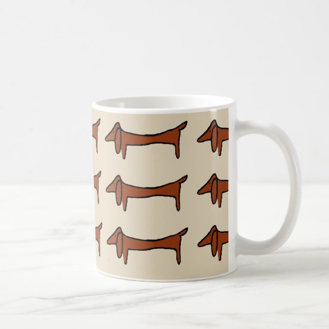 Famous Abstract Dachshund Coffee Mug (Right)