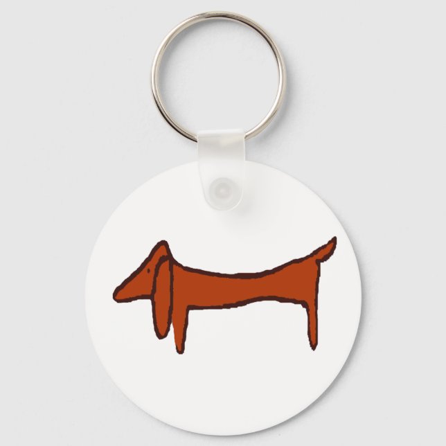 Famous Abstract Dachshund Keychain (Front)