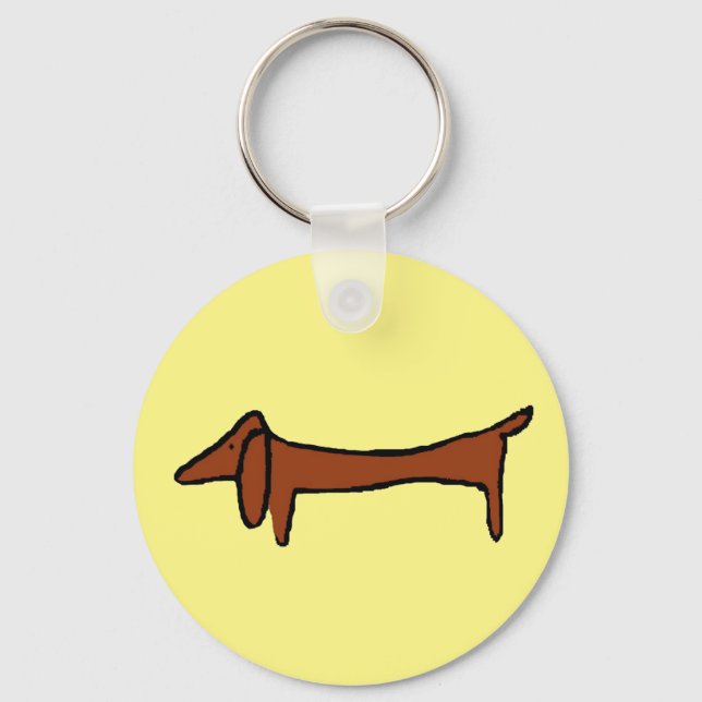 Famous Abstract Dachshund Keychain (Front)