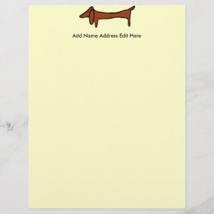 Famous Abstract Dachshund, Letterhead