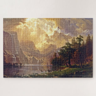 Famous Art Bierstadt Sierra Nevada California USA Jigsaw Puzzle