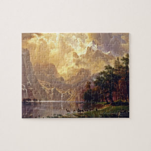 Famous Art Bierstadt Sierra Nevada California USA  Jigsaw Puzzle