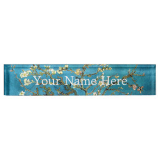 Famous art - Blossoming Almond Tree. Vincent van Nameplate