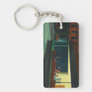 Famous Art Nighthawks Edward Hopper Keychain