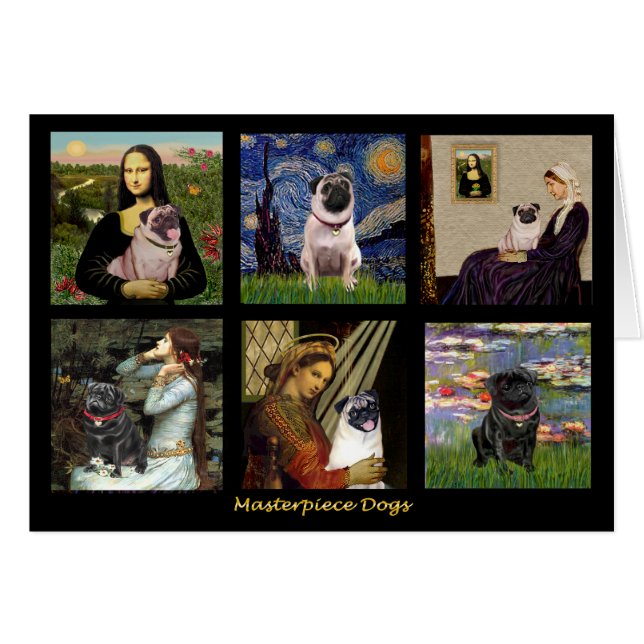 Famous Art Pug Composite #1 (Front Horizontal)