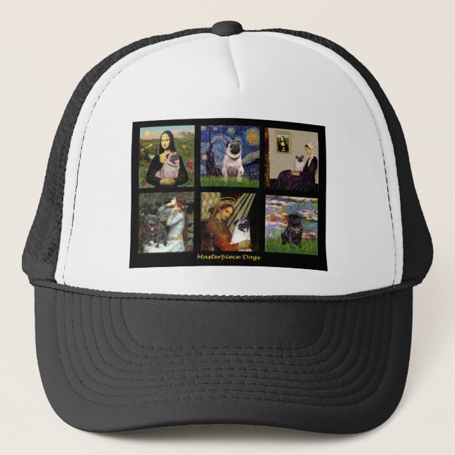 Famous Art Pug Composite #1 Trucker Hat (Front)