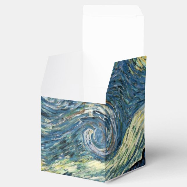 Famous art, Starry Night by Vincent van Gogh. Favor Box (Opened)