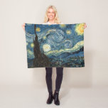 Famous art, Starry Night, Van Gogh Fleece Blanket<br><div class="desc">Famous art reprint,  Starry Night,  by Vincent  Van Gogh</div>