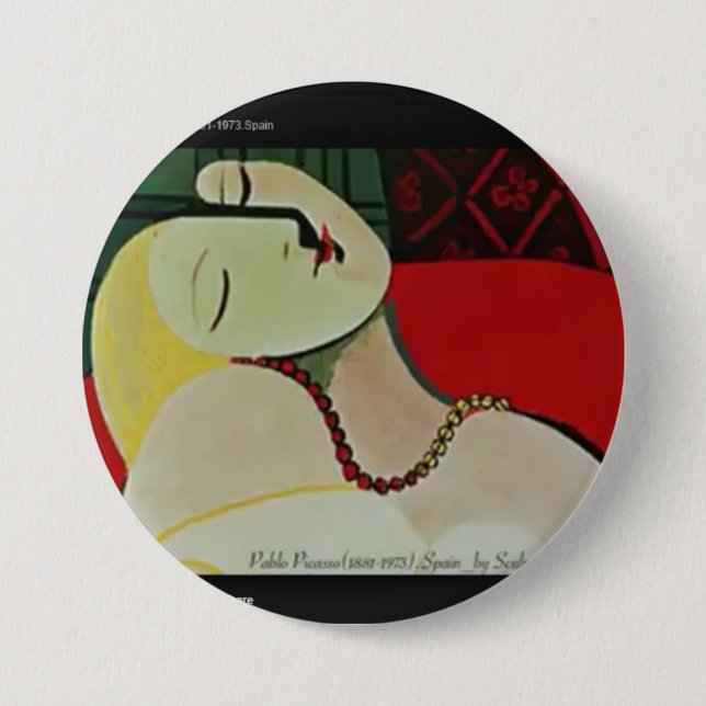 Famous Artist 3 Inch Round Button (Front)