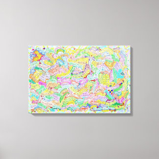 Famous Artists Names and Art Words Canvas Print
