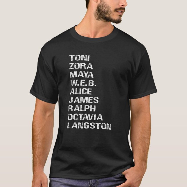 Famous Black Authors of the 20th Century 1 T-Shirt (Front)